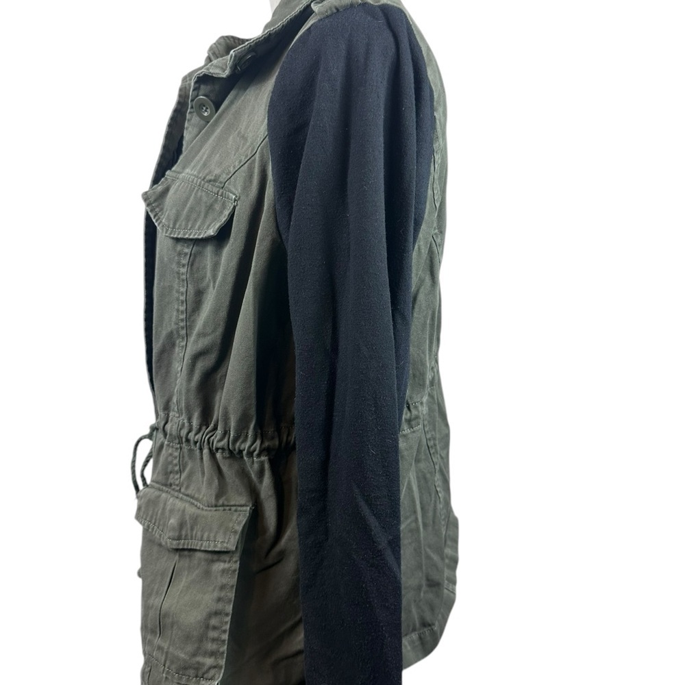 Torrid Army green twill and French terry jacket drawstring size 1-1X:14-16 - Picture 5 of 10